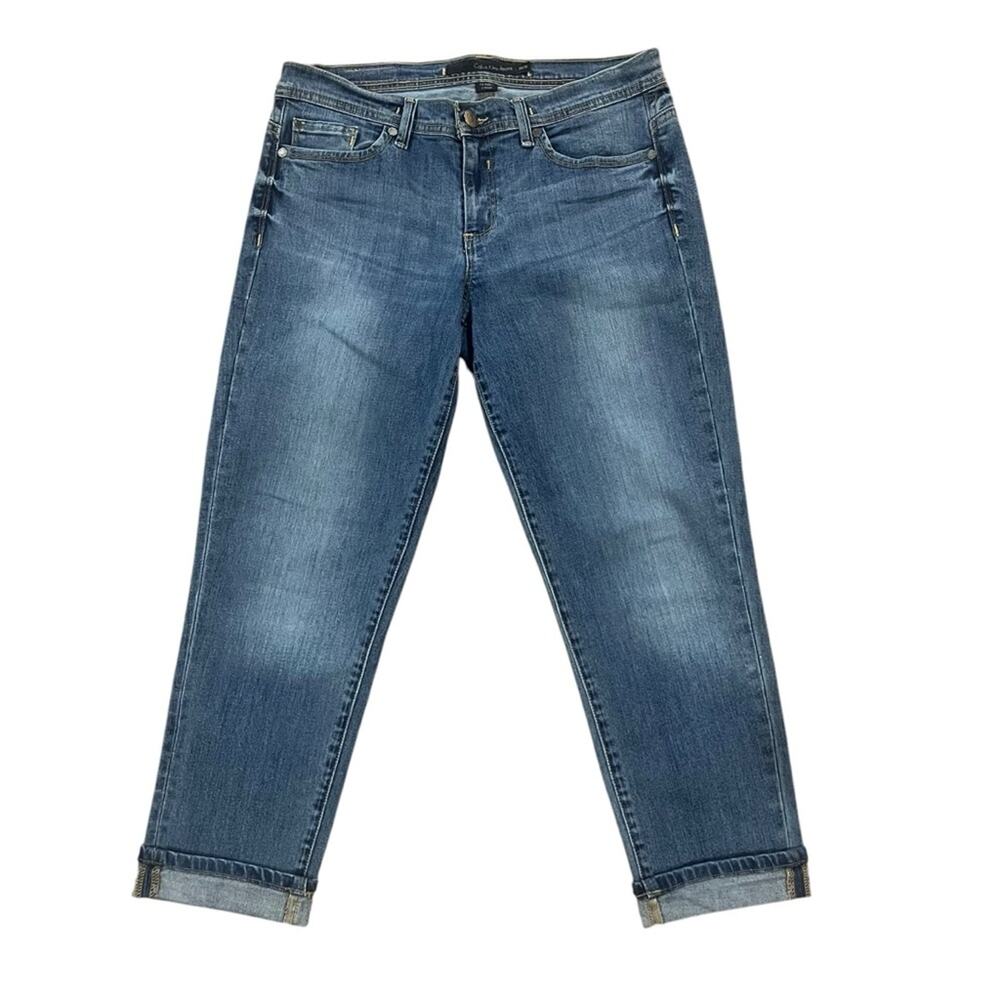 Calvin Klein Womens Size 10 /30 Skinny Crop Cuffed Medium Wash Jeans